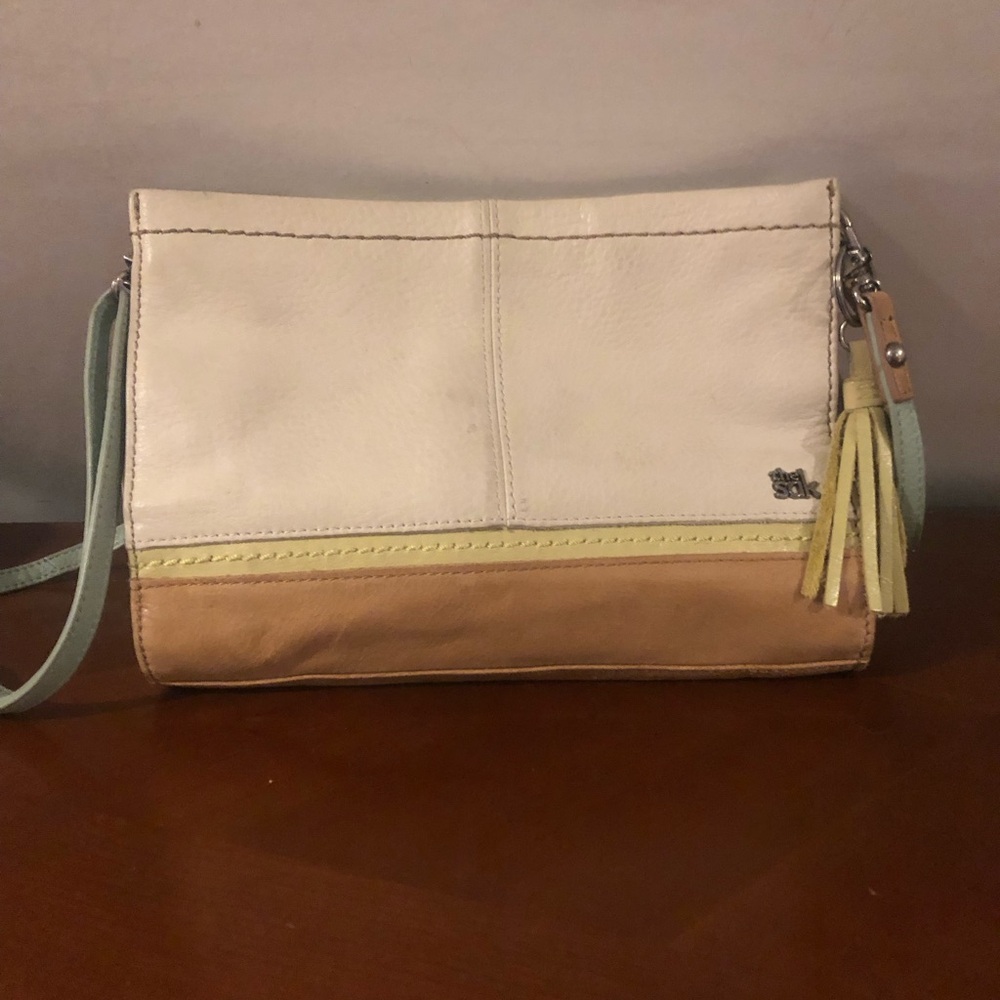 The Sak White, Tan & Pale Yellow Colorblock Crossbody